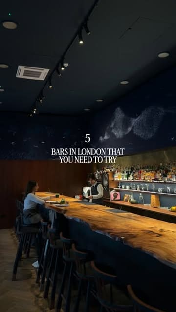 A curated listicle video showcasing five distinct bars in London, highlighting their unique interiors, cocktail offerings, and food pairings. The video uses smooth, cinematic transitions to move between venues, creating an aspirational and sophisticated vibe.