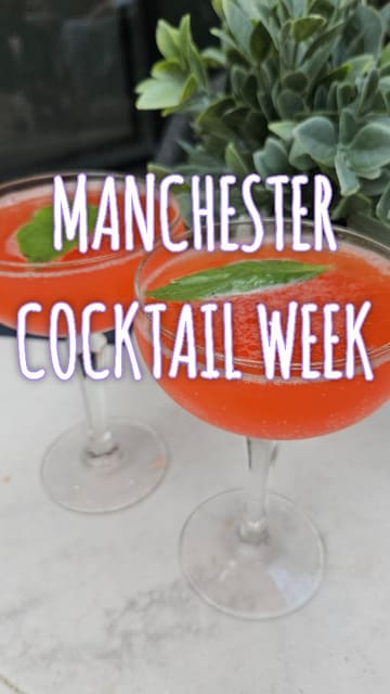 The creator visits four different Manchester venues to showcase specific cocktails available during Manchester Cocktail Week. The video features quick cuts of the drinks being prepared and served, with the creator providing commentary on each.