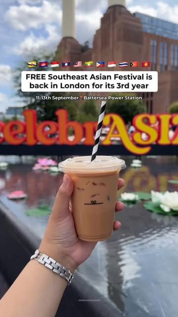 A promotional reel for the CelebrASIA festival at Battersea Power Station, showcasing a variety of Southeast Asian food, cultural performances, and market stalls.