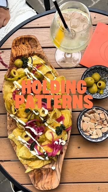 A promotional reel for 'Holding Patterns' in Leeds, showcasing its cocktail bar, music, and food offerings.