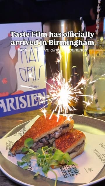A promotional reel for Taste Film's immersive dining experience in Birmingham, featuring dishes inspired by the movie Ratatouille. The video intercuts scenes from the film with shots of the corresponding food and drinks served to guests.