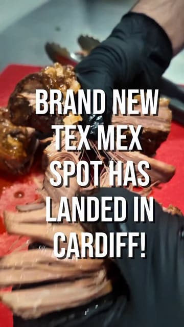 The video features a creator visiting the Poutine Box venue in Cardiff to introduce a new delivery-only Tex-Mex brand called Chow Cartel. The creator provides a tour of the kitchen, shows the preparation of various dishes like birria tacos and burrito bowls, and explains the ordering process via Uber Eats, including a promotional discount.