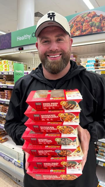 The creator shares a personal story about his fitness journey and weight loss, explaining how he balances his food reviewing career with healthy eating by incorporating 'Hide' meals, which he discovers and reviews in a Tesco supermarket.