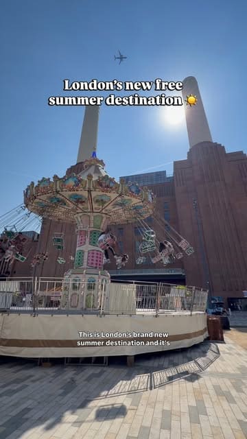 A promotional video for 'Electric Summer' at Battersea Power Station, showcasing the various activities, food, and drinks available at the pop-up event.