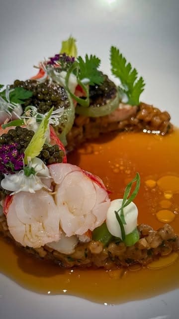 A high-quality, visually focused reel showcasing a series of exquisite dishes from Core by Clare Smyth, a Michelin-starred restaurant in Notting Hill. The video highlights the intricate plating and artistic presentation of the tasting menu.