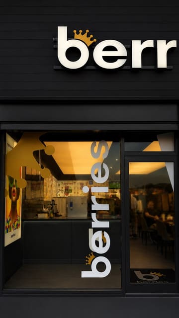 A promotional reel for 'Berries,' a cafe specializing in a wide variety of drinks including matcha, boba, mocktails, and iced coffees. The video features a montage of drink preparation and presentation, highlighting the vibrant colors and variety of the menu.