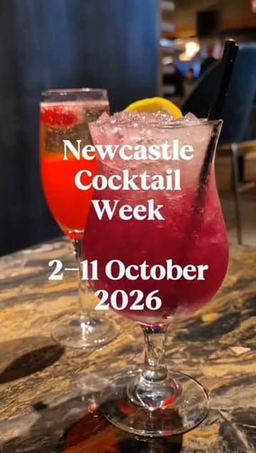 A vlog-style reel showcasing four different venues participating in Newcastle Cocktail Week, featuring various cocktails and the creator's experience.