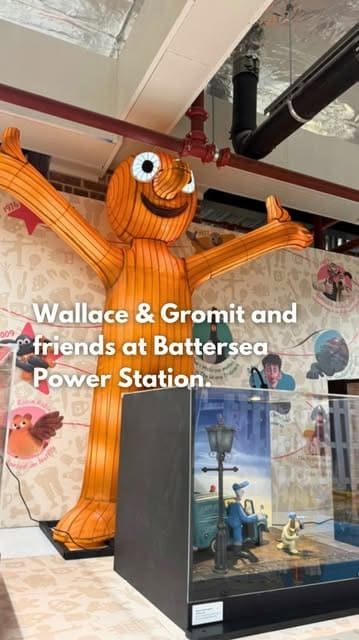 A quick, engaging tour of the new Wallace & Gromit shop at Battersea Power Station, highlighting the range of merchandise, plush toys, and themed displays available for fans.
