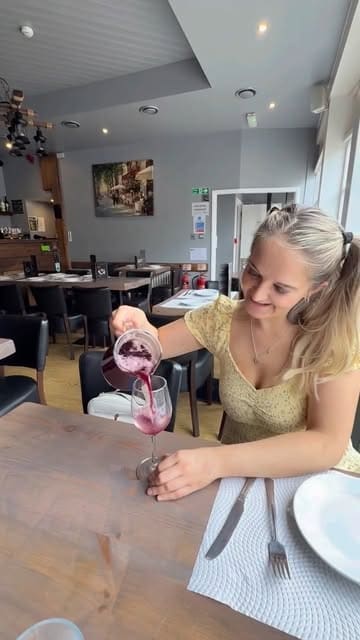 A vlog-style review of Cheers Restaurant in Bury St Edmunds, highlighting their authentic Portuguese cuisine and unique hot-stone steak experience. The creator showcases the interior, the menu, and the unlimited steak and sangria offer.