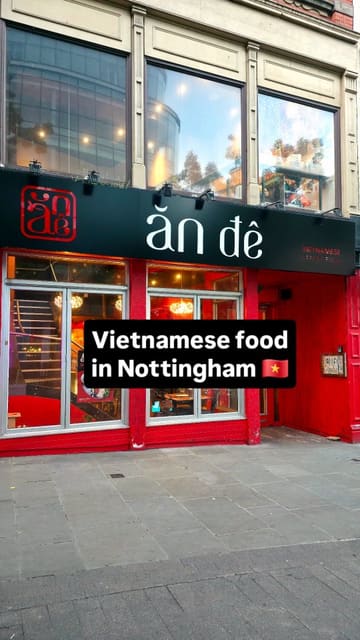 A short, energetic video showcasing a visit to a Vietnamese restaurant, featuring close-ups of fresh summer rolls, noodle dishes, pho, and cocktails, set to music with a relatable text overlay.