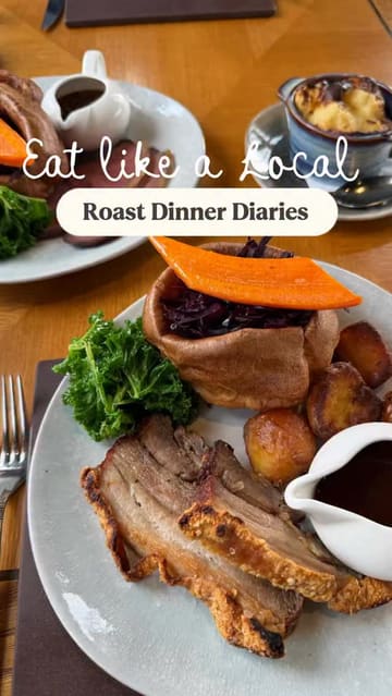 A high-quality review of a Sunday Roast experience at a luxury hotel restaurant in the Scottish Highlands. The video features close-up shots of various courses, including starters, the main roast, and desserts, alongside glimpses of the venue's interior and the dining experience.