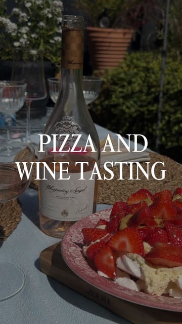 The creator reviews a wine subscription service called Winedrops, demonstrating the product in a garden setting while attempting to cook pizza with his parents. The video highlights the cost-saving benefits of the membership and pairs the wines with a homemade strawberry Eton mess and pizza.