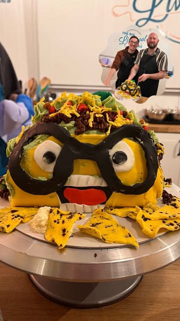The video features a creator visiting 'The Big Bakes' in Liverpool, an immersive baking experience. The creator walks the viewer through the process of entering the tent, following instructions, baking a cake, and the final judging. It highlights the fun, interactive nature of the activity.