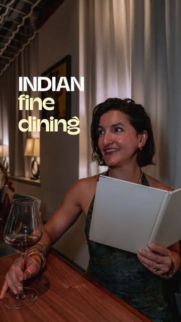 A promotional reel for Kanishka Mayfair, featuring a variety of modern Indian fine dining dishes, including a signature chicken tikka pie, scallops, and lamb, alongside shots of the elegant restaurant interior and a guest enjoying the experience.