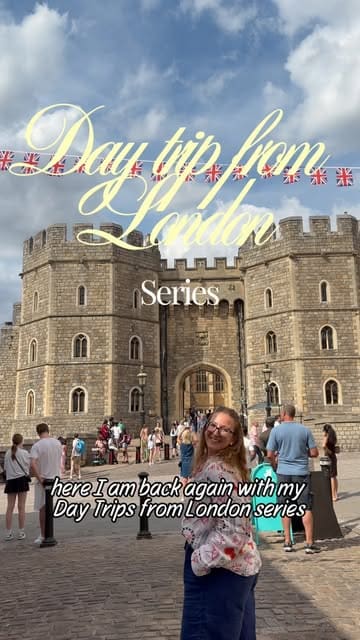 A travel vlog documenting a day trip from London to Windsor, featuring a visit to Windsor Castle and a lunch stop at The George in Eton.