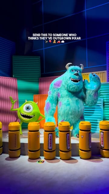 A promotional video showcasing the Mundo Pixar immersive exhibition in London. The reel features a montage of various life-sized sets from popular Pixar films, including Monsters Inc., Up, Toy Story, and Cars, highlighting the interactive and nostalgic nature of the experience.