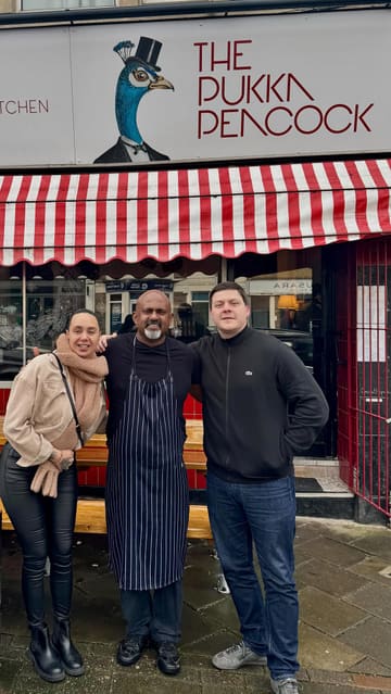 A fast-paced, vlog-style review of The Pukka Peacock in Bristol, featuring the creator and two companions sampling a variety of Indian-inspired dishes. The video includes shots of the venue, close-ups of the food, and commentary on the dining experience.