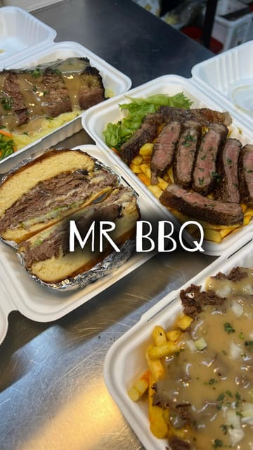 A review of Mr BBQ, a ghost kitchen in Bolton, focusing on their brisket and steak dishes. The creator provides a direct, honest assessment of the food quality and value, highlighting the takeaway-focused nature of the business.