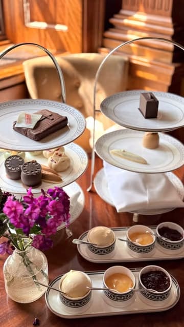 A high-quality, cinematic reel showcasing an afternoon tea service at The Drawing Room in Raffles London. The video highlights the opulent interior, the detailed presentation of the tea service, and the family-friendly nature of the experience.