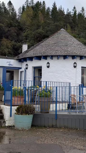 A montage video showcasing The Pierhouse Hotel in Port Appin, featuring shots of the hotel exterior, a guest room, the restaurant interior, seafood dishes, and the surrounding coastal scenery.