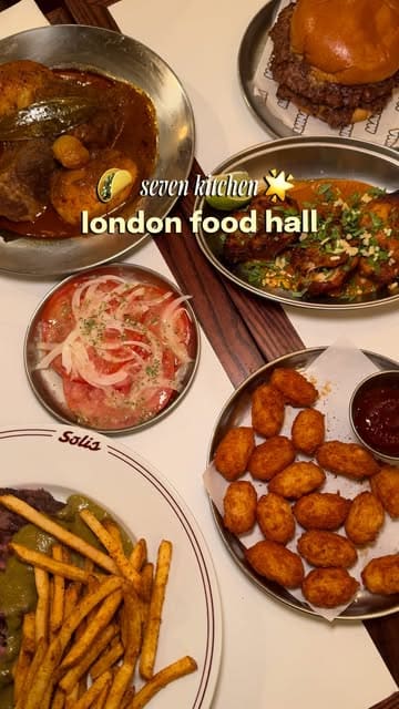 A promotional reel showcasing the new Arcade food hall location in Covent Garden, featuring a variety of dishes from different kitchens and highlighting the venue's atmosphere.