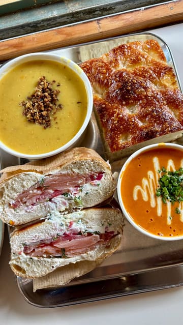 A short, engaging review of Naked Soup in Glasgow, showcasing the cafe's exterior, interior, and a selection of their soups and bagels. The video highlights the quality of the food and the inviting atmosphere, making it a compelling recommendation for a casual lunch spot.
