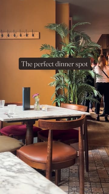 A short, visually driven reel showcasing the spring menu at Three's A Crowd in Harrogate. The video features close-up shots of various dishes including scallops, sea bass, and fish and chips, alongside glimpses of the restaurant's interior and a coffee service.