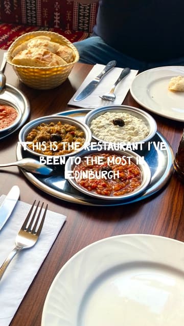 A montage of various Turkish dishes, including mezze, grilled meats, and kunefe, filmed at Kezban restaurant in Edinburgh. The video highlights the variety and freshness of the food through quick, rhythmic cuts.