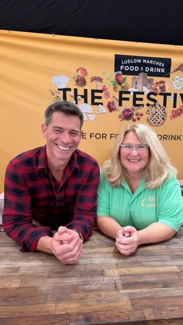 A recap video of a chef's cooking demonstrations at the Ludlow Food Festival, featuring various dishes being prepared and interactions with other chefs.