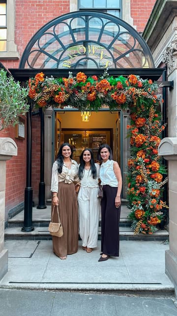 The video follows a creator and her family on a girls' night out at Browns Brasserie in Nottingham. It features shots of the bar area, cocktails, and a variety of dishes from their menu, including lamb, lobster, and truffle fries. The video highlights the restaurant's elegant interior and terrace, positioning it as a suitable venue for various social occasions.