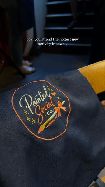 A promotional reel for a pottery painting and sipping event held at a venue, highlighting the creative and social nature of the activity.