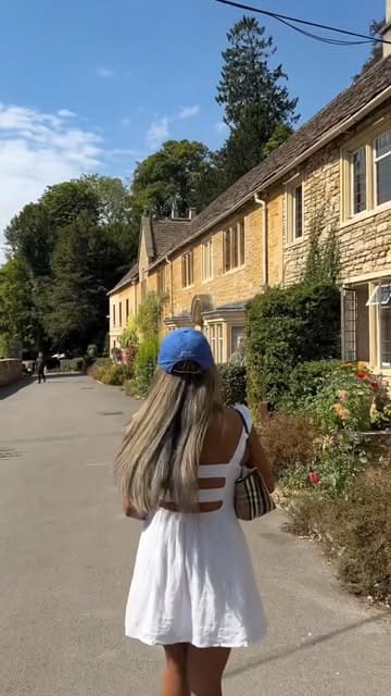 A stylish, aesthetic montage showcasing a weekend stay at The Manor House in Castle Combe, featuring the hotel grounds, room interiors, golf activities, and dining experiences.