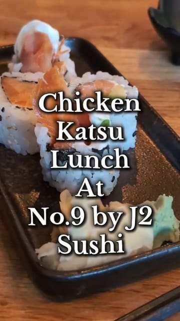A short video review of No. 9 by J2 Sushi in Dublin, featuring a chicken katsu curry and Philadelphia sushi rolls. The creator provides a personal recommendation for the lunch menu, highlighting the quality of the food and the welcoming atmosphere of the restaurant.