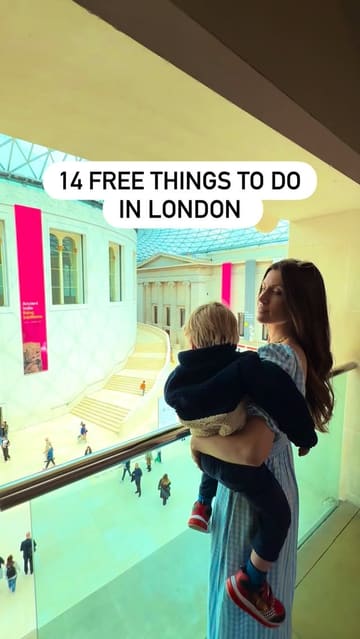 A quick-fire listicle showcasing 14 free attractions in London, ranging from museums and galleries to gardens and unique art installations.