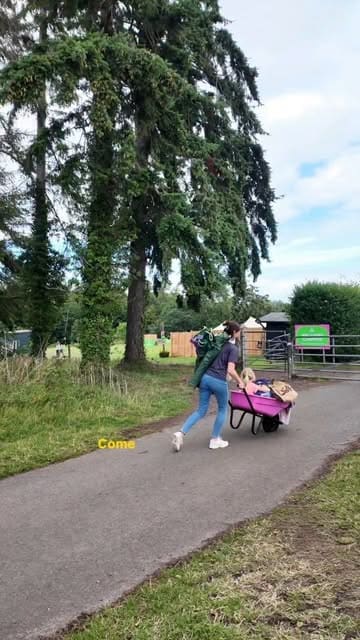 A family vlog showcasing a camping trip at Dalkeith Country Park, including staying in pre-pitched bell tents, participating in a Go Ape adventure course, and dining at The Kitchen restaurant.
