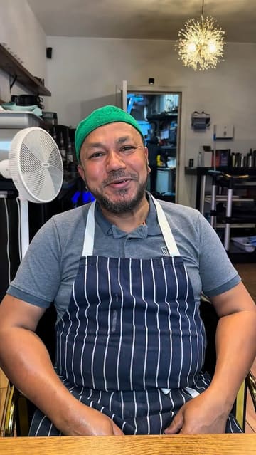 The creator visits Mishtidesh in Lozells, Birmingham, for a casual meal. The video features a walkthrough of the menu, a brief interaction with the chef, and a taste test of the chef's special chicken butterfly dish and rohu fish with desi uri.