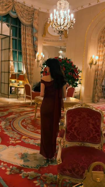 A montage showcasing several high-end London venues, including The Ritz, NoMad, The Landmark, Raffles, Beaverbrook, and Harrods, focusing on their opulent interiors and coffee service.