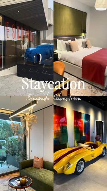 A video tour of a private residence at Escapade Silverstone, highlighting the open-plan living area, kitchenette, bathroom, and parking facilities.