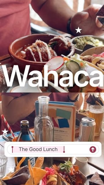 A family visits Wahaca to try the limited-edition 'Good Lunch' special, featuring a tray with tacos, meatballs, and guacamole.