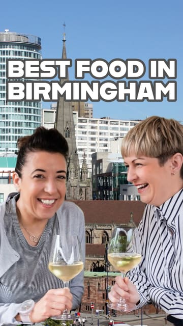 A video featuring two creators discussing their favorite dining and drinking spots in Birmingham, interspersed with B-roll footage of the mentioned venues and dishes.