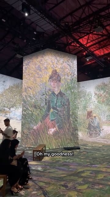 A personal vlog documenting a visit to the 'Beyond Van Gogh' immersive art exhibition at the Utilita Arena in Newcastle, featuring the creator's emotional reaction and highlights of the projected artwork.