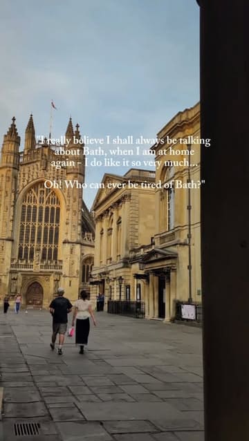 A montage of various scenic locations and hospitality venues in Bath, set to music with a literary quote overlay.