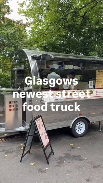 A couple visits a new Malaysian street food truck called Rasa Sambal in Glasgow, reviewing their curry puffs, Maggi Goreng, and Nasi Lemak while eating on a park bench.