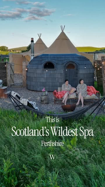 A promotional reel for Maycroft Retreat in Perthshire, Scotland, showcasing the spa facilities, glamping pods, and wellness activities like sound healing and yoga.