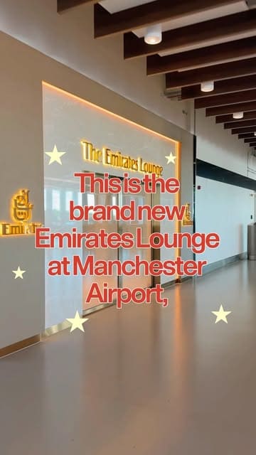 A comprehensive tour of the new Emirates Lounge at Manchester Airport, highlighting the facilities, food offerings, and design elements.