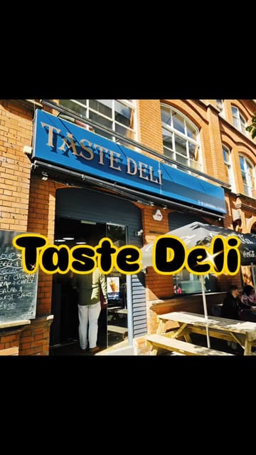 A compilation video showcasing various hot wraps and deli food items from Taste Deli in Belfast, featuring close-up shots of the food and menu boards.