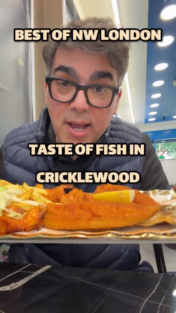The creator visits 'Taste of Fish' in Cricklewood, London, a combined fishmonger and restaurant. The video documents the visit, including the menu, the cooking process, and a taste test of the fried sea bass and prawns. The creator highlights the affordability and quality of the food, recommending it as a local gem.