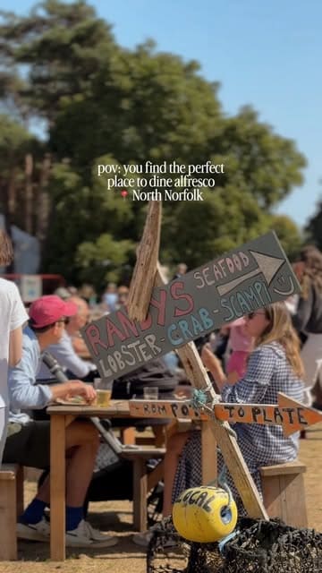 A promotional reel for a summer pop-up venue in North Norfolk, featuring outdoor dining, various food vendors, and a relaxed, family-friendly atmosphere.