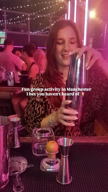 A creator documents their experience at a cocktail masterclass at Boom Battle Bar, featuring tequila-based drink making, sharing platters of bar food, and a game of tequila pong.