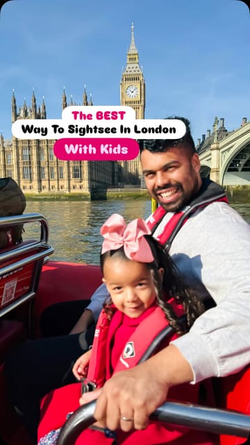 The video features a father and daughter enjoying a high-speed boat tour along the River Thames in London. It highlights the thrill of the ride while passing by iconic landmarks like the London Eye, Big Ben, and Tower Bridge. The footage is shot from the perspective of the passengers, emphasizing the fun and adrenaline of the experience.